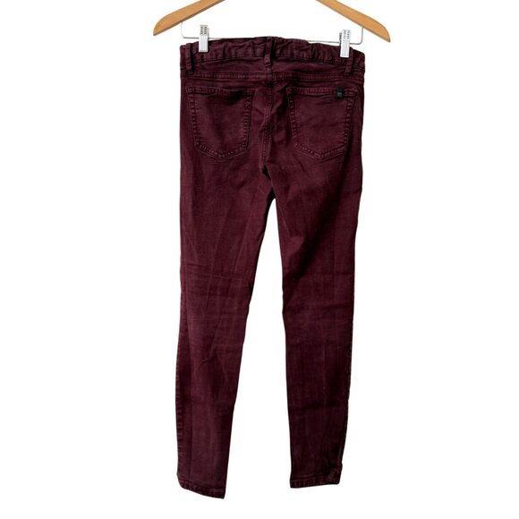 Women's JOE'S Low-Rise Skinny Jeans Pants in Maroon - Size: 25 - Picture 2 of 4